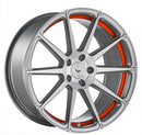 BARRACUDA PROJECT 2.0 silver brushed/ undercut Color Trim rot Felge 10,5x21 - 21 Zoll 5x112 Lochkreis - Beast Performance Fahrzeugtechnik OHG