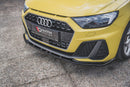 Maxton Design Front Ansatz V.1 für Audi A1 S-Line GB schwarz Hochglanz