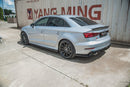 Maxton Design Seitenschweller Ansatz für V.2 für Audi S3 / A3 S-Line Limousine 8V Facelift schwarz Hochglanz