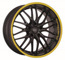 BARRACUDA VOLTEC T6 Mattblack Puresports / Color Trim gelb Felge 9x19 - 19 Zoll 5x112 Lochkreis - Beast Performance Fahrzeugtechnik OHG
