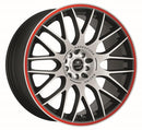 BARRACUDA KARIZZMA Mattblack-polished / Color Trim rot Felge 9x18 - 18 Zoll 5x112 Lochkreis - Beast Performance Fahrzeugtechnik OHG