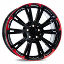 Brabus Monoblock R – schwarz glänzend mit roten Zierelementen 19 Zoll 5x112