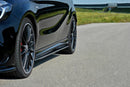 Maxton Design Seitenschweller Ansatz für Mercedes A W176/ CLA 117 AMG/ CLA 117 AMG LINE Facelift schwarz matt - Beast Performance Fahrzeugtechnik OHG