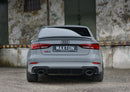 Maxton Design Splitter / Diffusor Heck Ansatz für Audi RS3 8V FL Limousine schwarz Hochglanz - Beast Performance Fahrzeugtechnik OHG