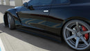 Maxton Design Seitenschweller Ansatz für NISSAN GT-R vor Facelift COUPE (R35-SERIES) schwarz matt - Beast Performance Fahrzeugtechnik OHG