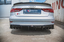 Maxton Design Diffusor Heck Ansatz für Audi S3 Limousine 8V Facelift schwarz matt - Beast Performance Fahrzeugtechnik OHG
