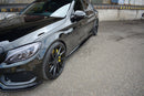 Maxton Design Seitenschweller Ansatz für MERCEDES- BENZ C43 AMG W205 schwarz matt - Beast Performance Fahrzeugtechnik OHG