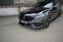 Maxton Design Front Ansatz V.1 für MERCEDES- BENZ C43 AMG W205 schwarz Hochglanz - Beast Performance Fahrzeugtechnik OHG