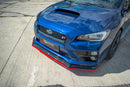 Maxton Design Front Ansatz passend für V.3 passend für SUBARU  WRX STI schwarz+Rot Hochglanz - Beast Performance Fahrzeugtechnik OHG