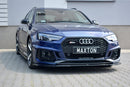 Maxton Design Front Ansatz V.2 für AUDI RS4 B9 schwarz matt - Beast Performance Fahrzeugtechnik OHG