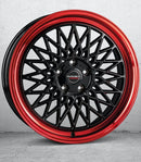 Borbet B black rim red Felge 8x17 Zoll 5x112 Lochkreis - Beast Performance Fahrzeugtechnik OHG