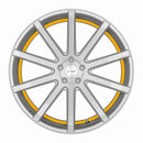 CORSPEED DEVILLE Silver-brushed-Surface/ undercut Color Trim gelb 9,5x19 5x120 Lochkreis - Beast Performance Fahrzeugtechnik OHG
