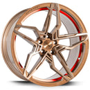 CORSPEED KHARMA Higloss-Bronze brushed Surface undercut Trimline red 10x20 5x112 Lochkreis - Beast Performance Fahrzeugtechnik OHG